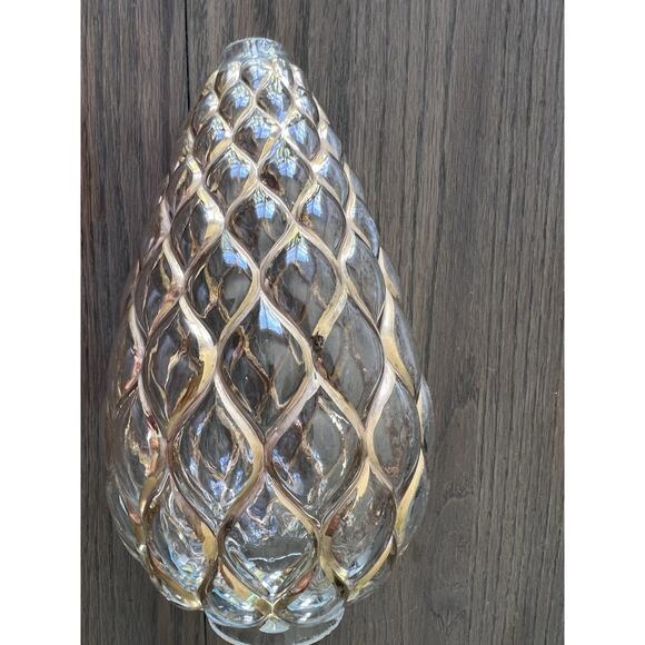 Vintage 1940's Glass PINEAPPLE MCM French Maison Jansen Style Repair Salvage - Picture 7 of 7